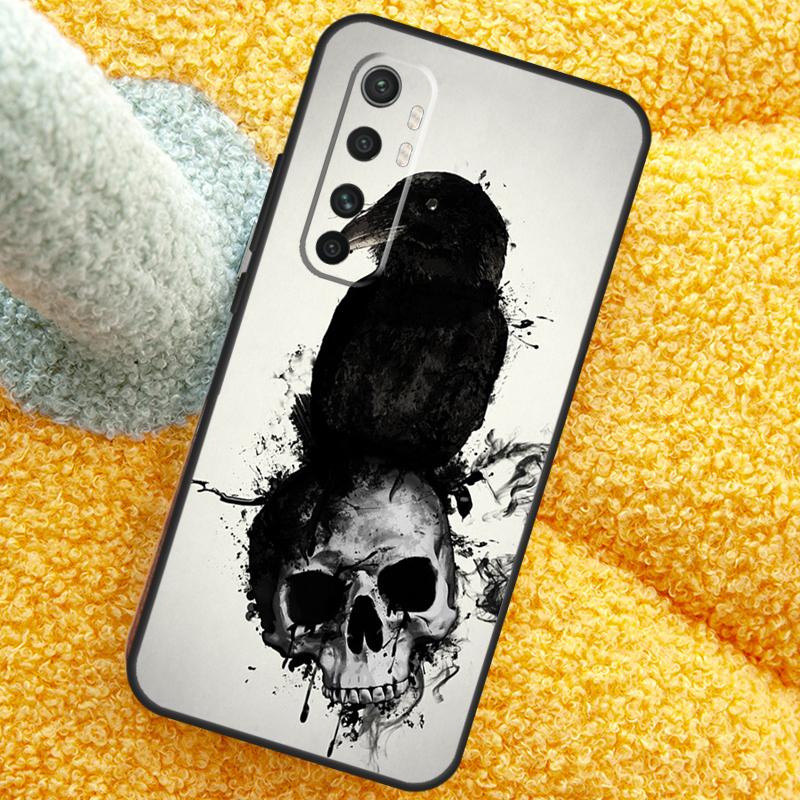 

Raven Skull Case For Xiaomi 15 Ultra 14 13T 14T 15T 17 Pro Max Cover For POCO X7 Pro X5 X6 F5 F6 F7 F8 POCO F6 Pro