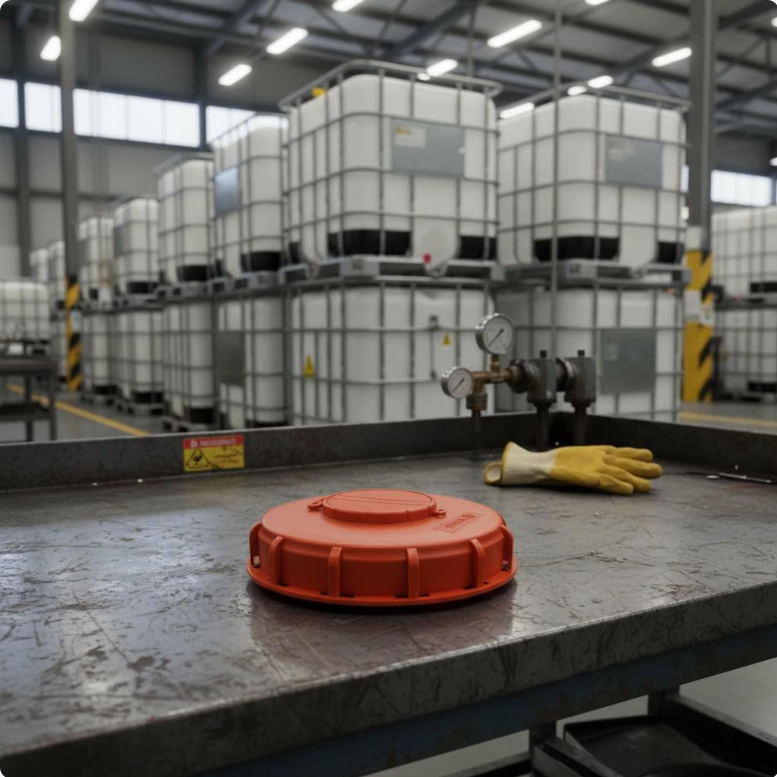 Tote Lid Double Hole Water Tank Cap 163MM Breather