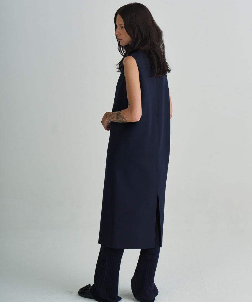Grida J Super Premium Wool Handmade Long Dress _ Navy