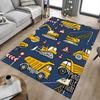 1PC Construction Vehicles Extra Large Non-Slip Floor Carpet, Office, Family, Bedroom, Studio - Large Area Rug Indoor Rugs, Vibrant Colors-W246