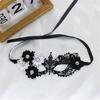 Makeup Ball Hollow Lace Mask Halloween Props Black Half Face Sexy Diamonds Female Eye Mask Fashion Masquerades Eye Mask