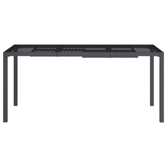 VidaXL Garden Table Anthracite 165x80x72 Cm Steel 362746
