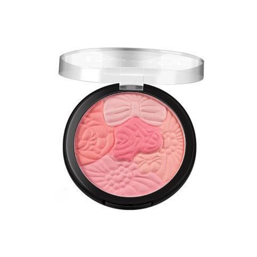 Palette Blush Illuminante Contouring a Cinque Colori da Donna, Cipria Compatta Embossed a Lunga Tenuta per le Guance