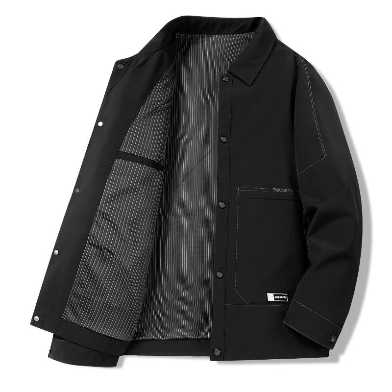 Jacket Men's Spring and Autumn Loose Casual Men's Lapel Trendy Jacket