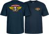 Powell Peralta WINGED RIPPER Skateboard T-Shirt NAVY