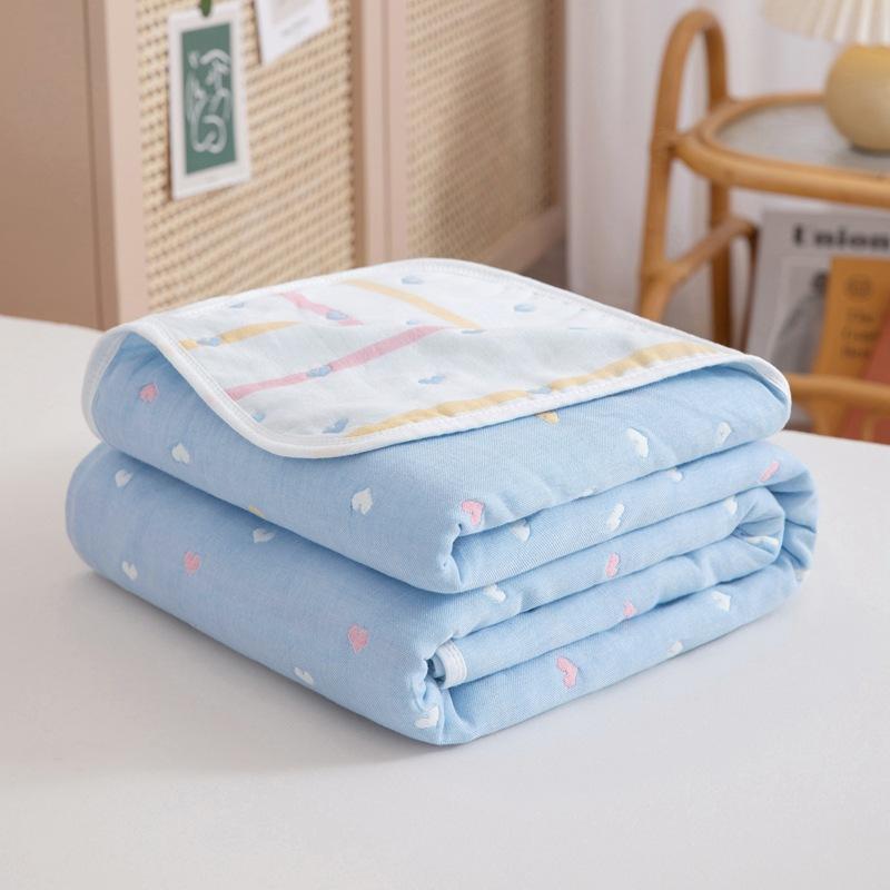 Class A Cotton Six-layer Gauze Children Throw Blanket Couch Soft Towel Quilt Single Double Summer Air Conditioning Cover Blanket For Kids Adult
