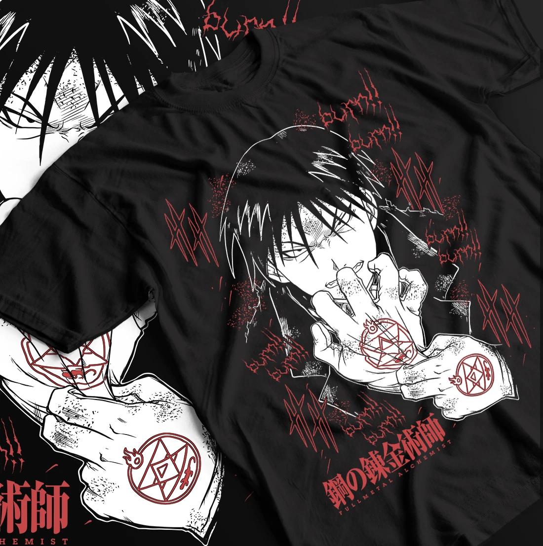 Roy Mustang Fullmetal Alchemist T-Shirt, Anime Gift, FMA Graphic Tee, Girl Shirt 4XL