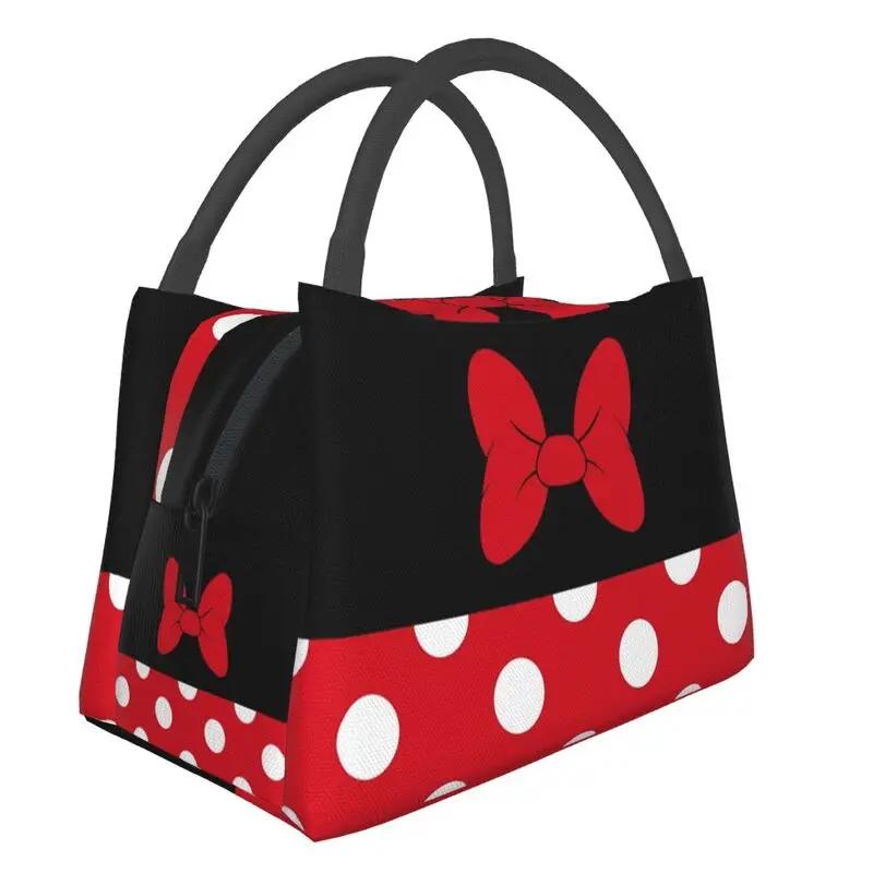 Diy Cute Print Washable Mask Cartoon Mouse Character Portable Lunch Box Women Leakproof Thermal Cooler Food Insulated Lunch Bag