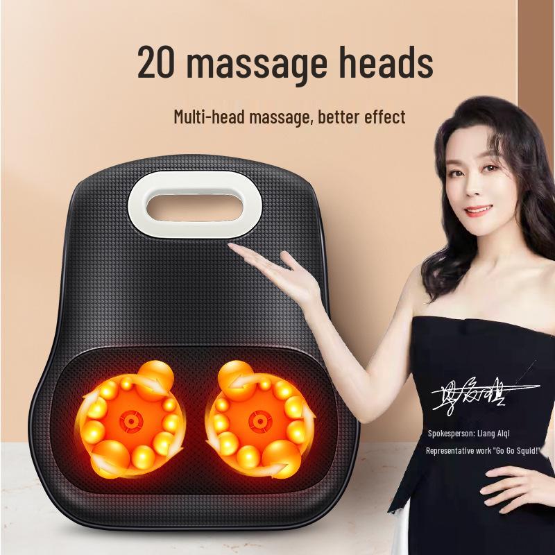 Multi-Functional Smart Cervical Spine Massager with Heating for Neck, Shoulder, Back, and Waist - Home Kneading Cushion