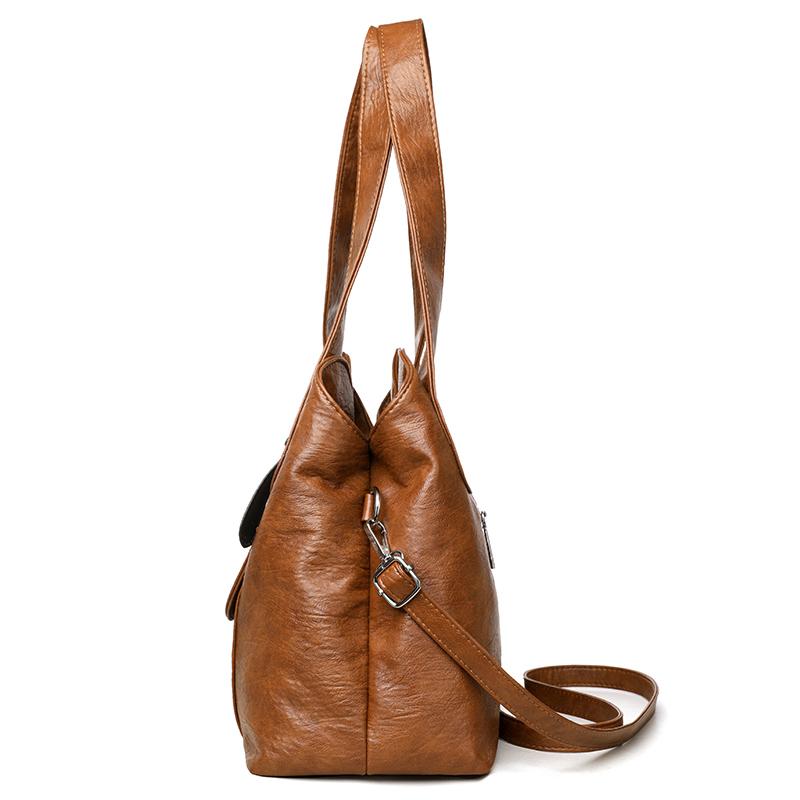 Schultertasche mit großer Kapazität Weiches Leder Tasche für Mütter mittleren Alters Damen Umhängetasche