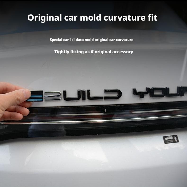 Für BYD KING Schwarz lackiertes Autoemblem für BYD King DM-i Destroyer 05 Vorne Hinten Buchstaben Außenaufkleber Aufkleber Modifikationszubehör