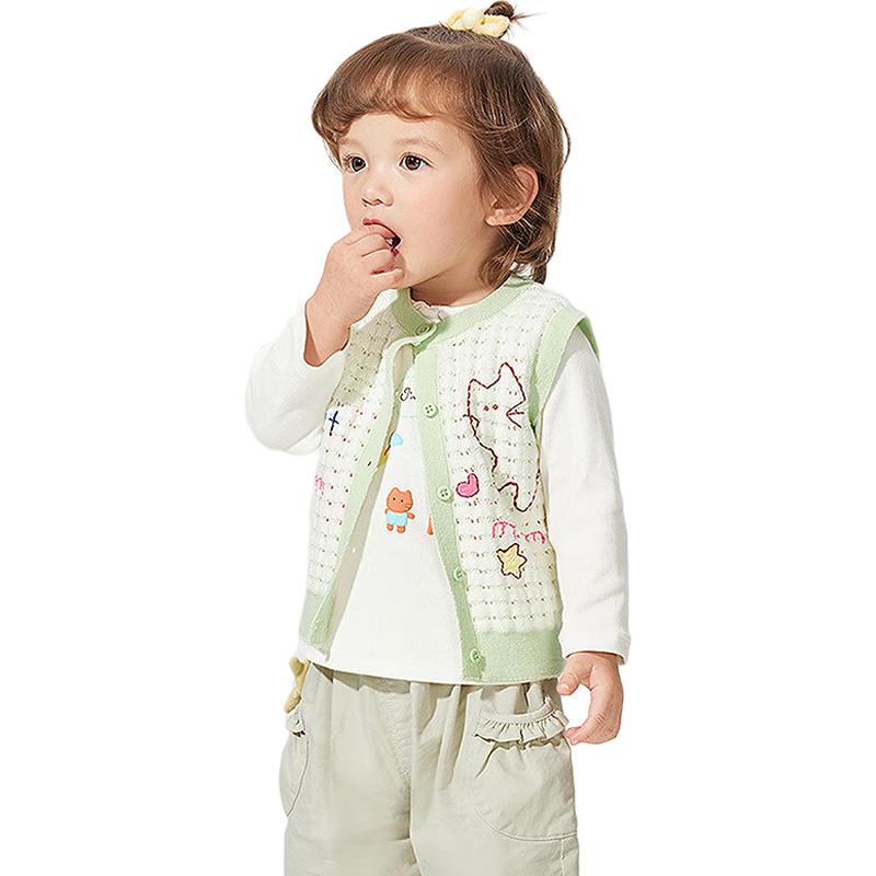 Balabala Girls 2025 Cartoon Knit Vest 100