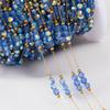 1Meter Stainless Steel Beads Chains for Jewelry Making DIY Women Bracelet Necklace Jewelry Crystal Ball Beaded Chain Accessories
