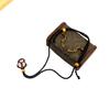 Adjustable Natural Black Stone Mesh Necklace with Woven Bag - Sweater Chain N168