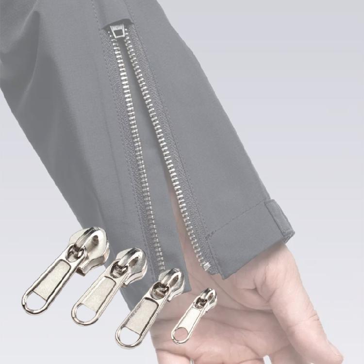 Ensemble de réparation de tête de fermeture éclair en métal 100 pièces Curseur de réparation de fermeture éclair de remplacement Pour vestes Sacs à bagages Projet de couture de vêtements