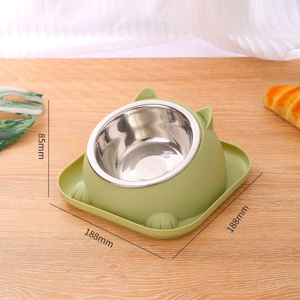 Stainless Steel Pet Food Dispenser Bowls with Non-Slip Pad Cat Feeder Cat Bowl Container