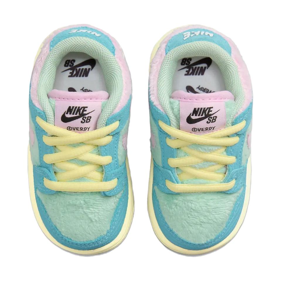 Verdy x Nike Dunk Low SB TD Visty Detské tenisky Modrá Modro-sivá Svetlo-arktická ružová FZ7194-400