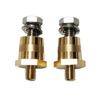 Brass Battery Terminal Pair Stainless Steel Screws Reliable Power Connections