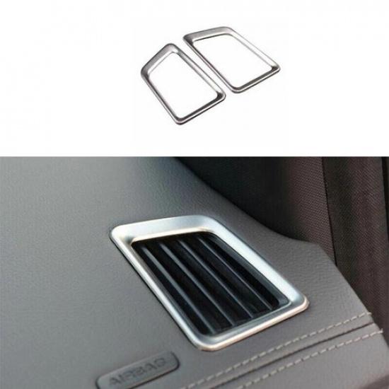 For Ford Ranger 2015- Silver Left And Right Air Outlet Vent Trim Titanium