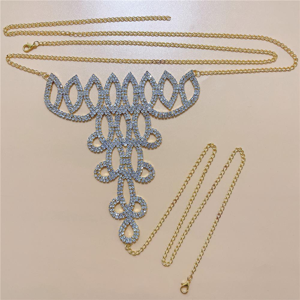 

Rhinestone Body Chain, European And American Sexy And Charming Hollow Rhinestone Thong Chain For Women