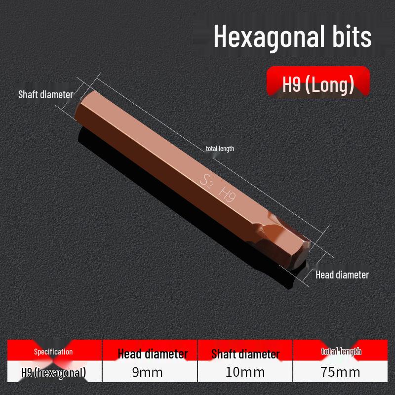 Hexagonal T30 Internal 6-Spline, 12-Point Star Key Socket M10 Tool, T40 Auto Repair.