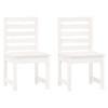 VidaXL Garden Chairs 2 Pcs White 40.5x48x91.5cm Solid Pine Wood 824026