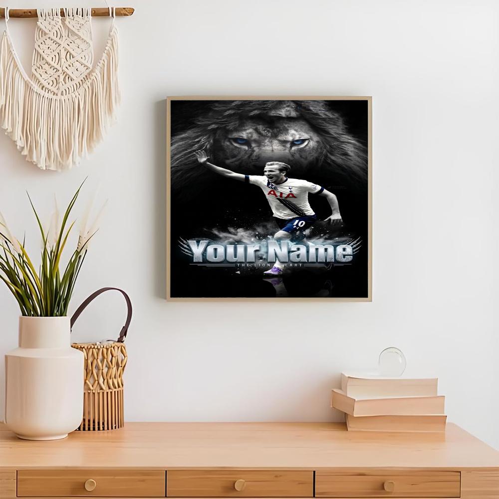 Harry Kane Personalized Text Diamond Painting Round Diamond Mosaic Rhinestones Diamond Embroidery Craft Kit Wall Decor Without Frame