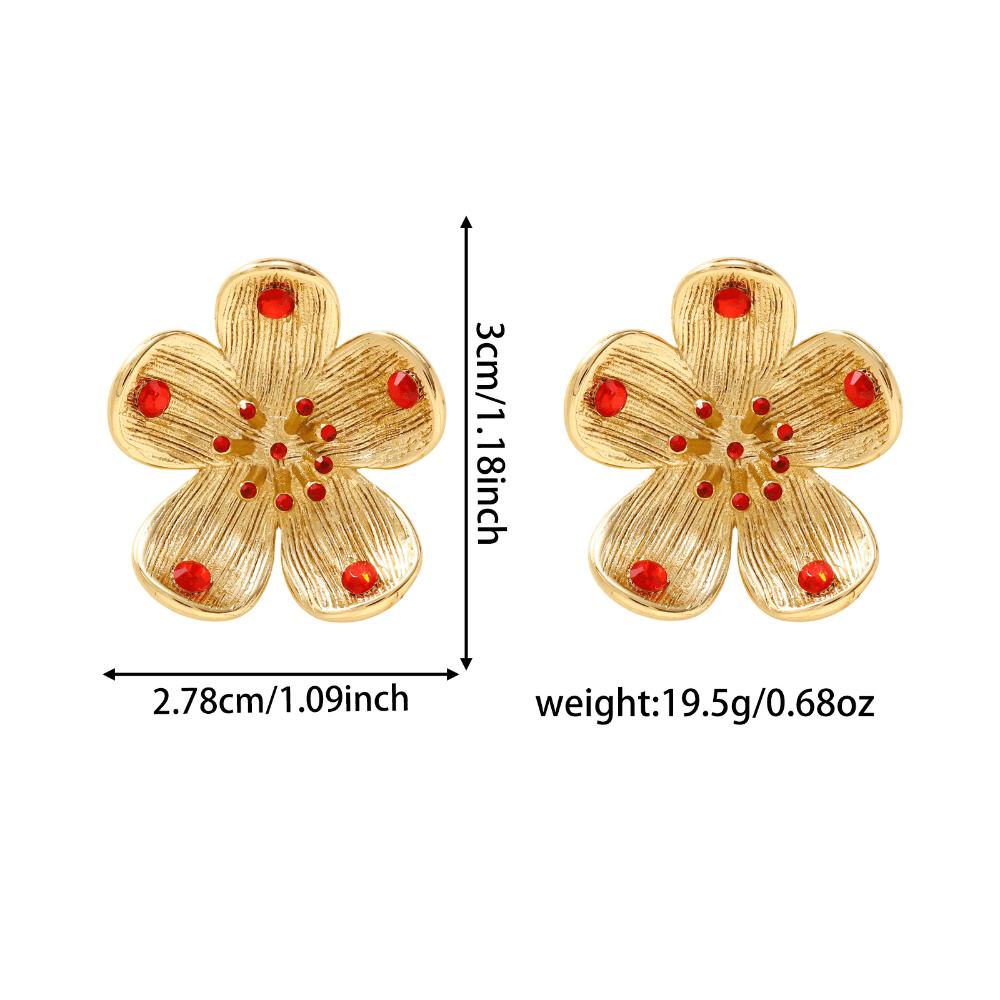Original Design Flower Stud Earrings Light Luxury Versatile Niche Commuter Earrings