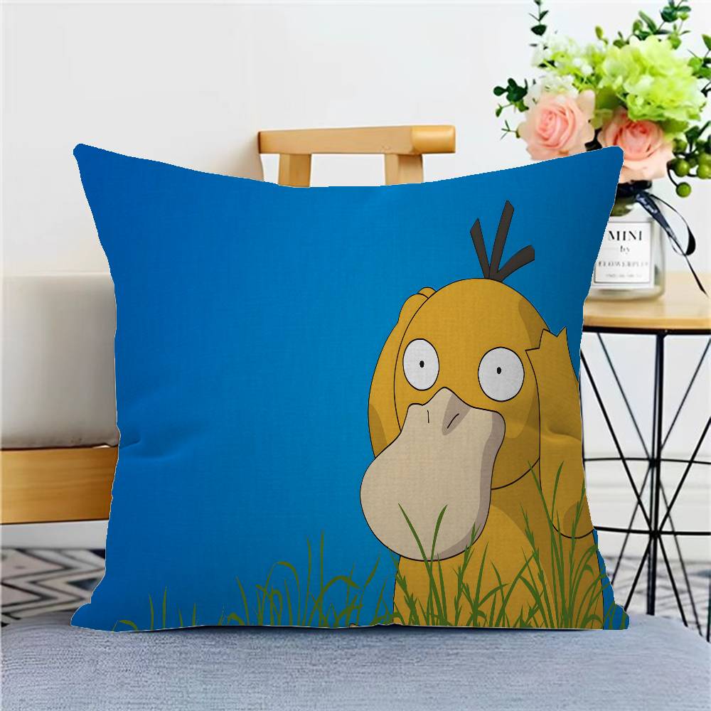P-Pokemon P-Psyduck 45*45cm Povlak na polštář Potah na polštář Dekorativní povlak na polštář Domácí povlak na polštář Pro polštář na pohovku
