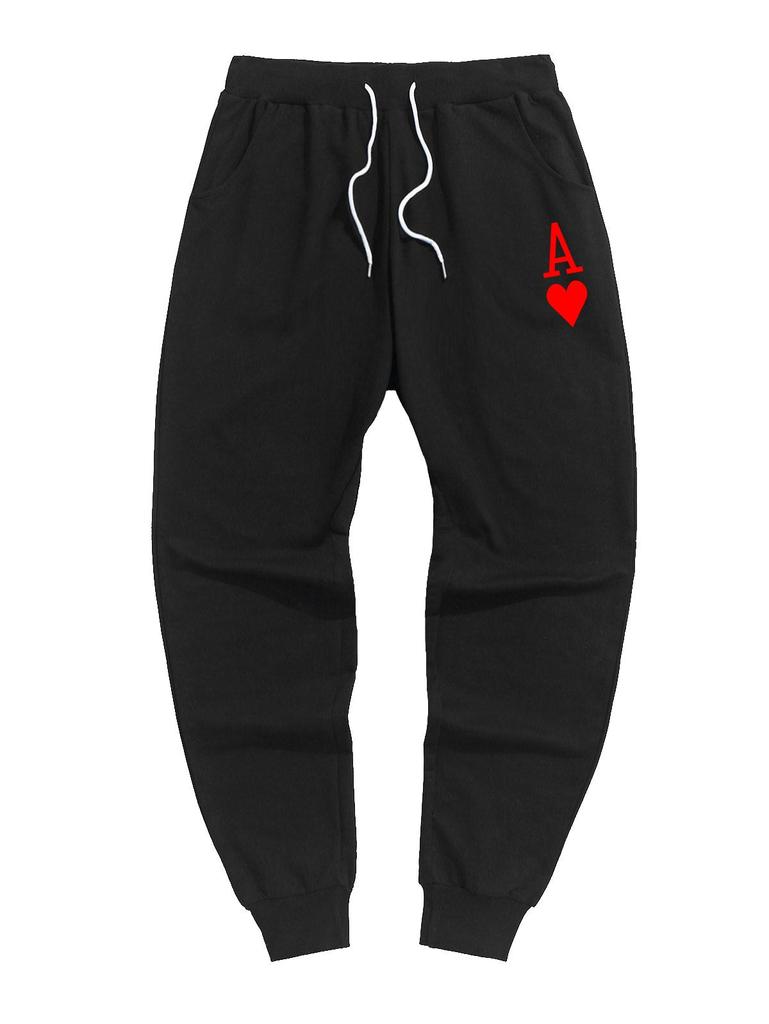 ZAFUL Спортивные штаны-джоггеры с узором «Игральные карты»