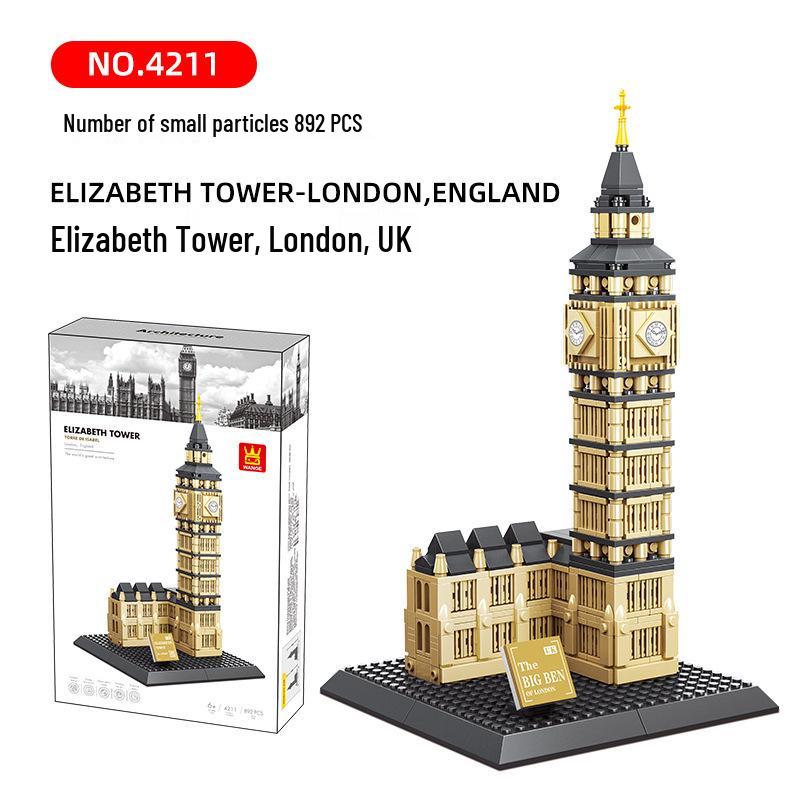 Wange Bricks 5216: Elizabeth Tower (Big Ben) Model – Cross-Compatible Building Toy