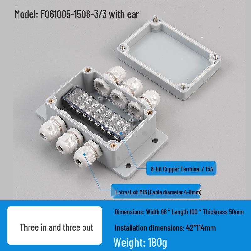Waterproof Outdoor Junction Box with Cable Terminals
