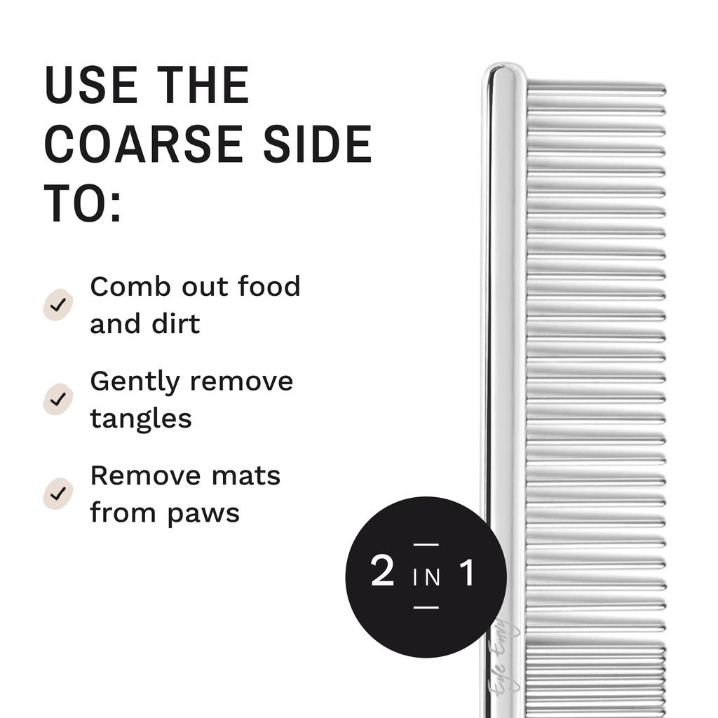 Eye Envy Tear Stain Remover Face Comb for Dogs and Comb with 80 Rounded Pins Gently Remove Crusty Eye Gunk and Boogers Keep The Beard and Face Tangle