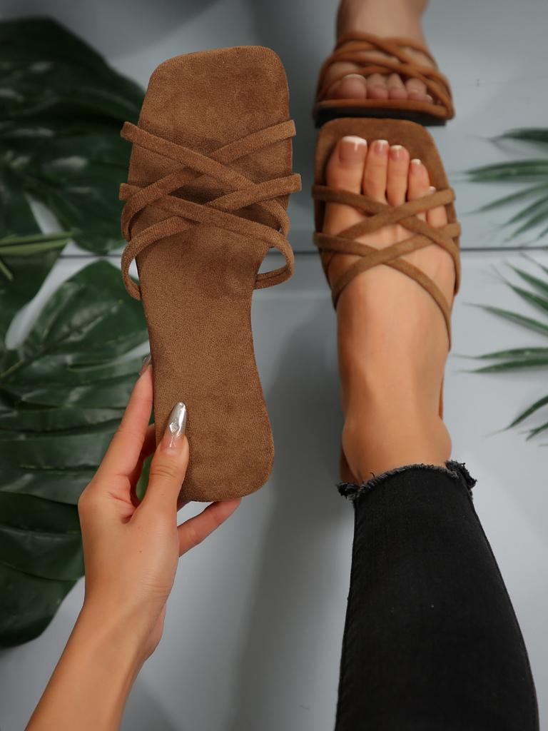 New Women's Mini Strapless Summer Slippers Fashionable White Casual Shoes Comfortable Breathable Dry Wedges