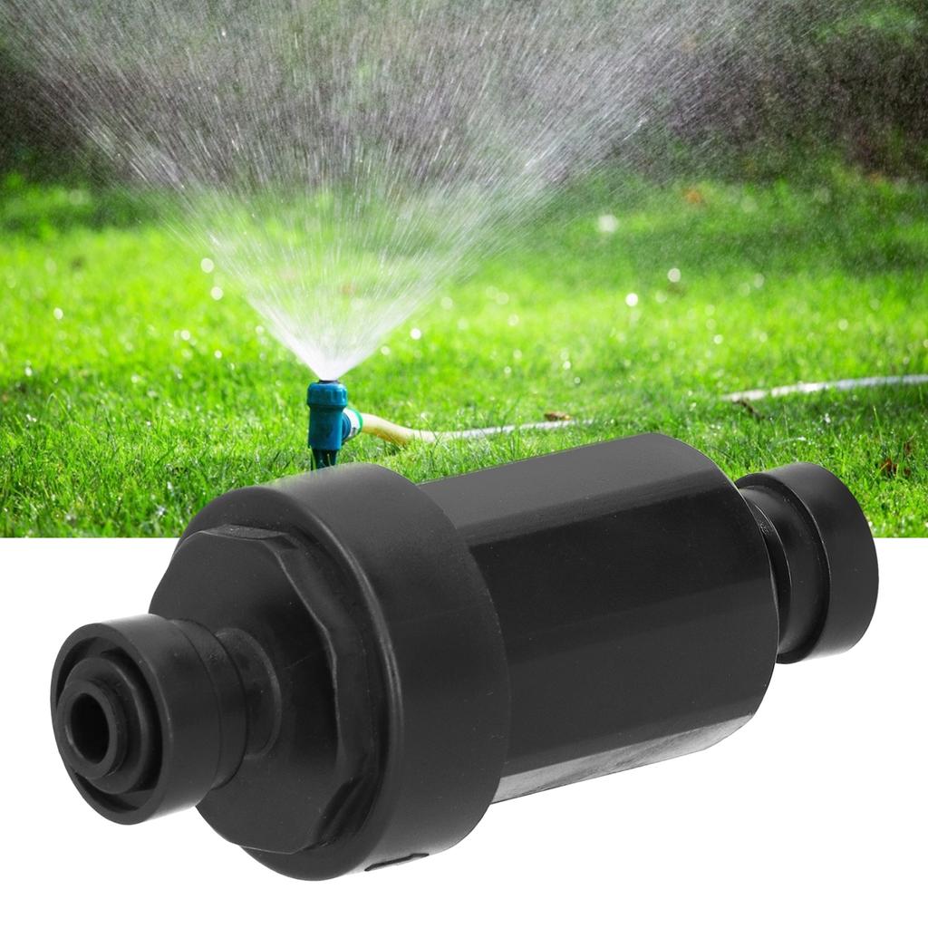 1/4in Irrigation Filter With Stainless Steel Strainer Quick Connect Filtration System Black