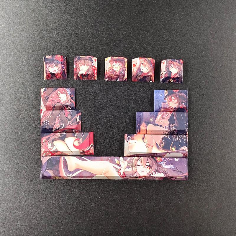 12Keys/Set Anime Character Design Custom Thermal Sublimation Keycaps For Mechanical Keyboard Mechanical Keyboard Caps Accessorie