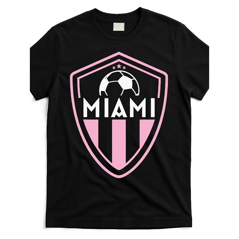 

European sizes Men s Graphic Tee-miami Soccer Jersey Original Badge T Jersey Original Badge, Hot Black Tee, Comfortable Sports Enthusiast Tee S чёрный