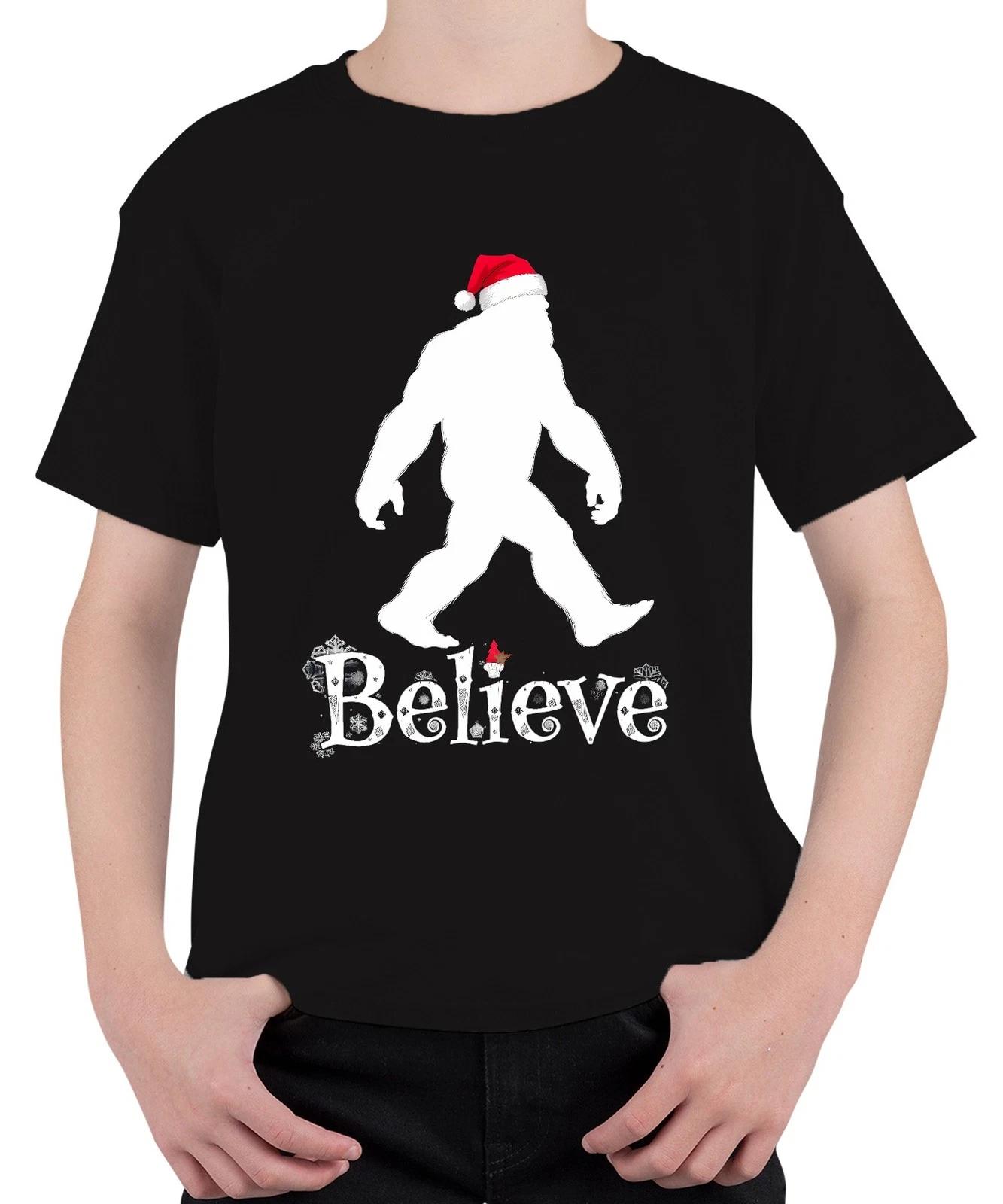 Believe Sasquatch Santa Weihnachtskappe Bigfoot Yeti weihnachtlich Unisex Kinder S