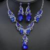 Jewelry Wholesale Fashion New Exquisite Necklace Earring Set Shiny Bride Jewelry Set Hot Selling Collarbone Necklace