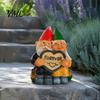Cute Dwarf Figurines with Heart Sign Garden Gnome Couple Figurine for Outdoor Decoration, Resin Sculpture Patio Yard Waterproof Decorations Lawn Porch