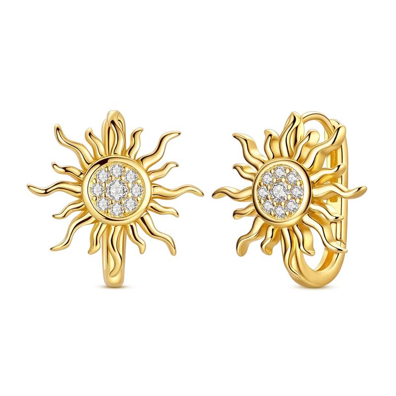 Boucle d'oreille en Argent 925 Série Dorée Boucle d'oreille Anneau Pour Femme Serpent Cœur Étoile Original Boucles d'oreilles Bijoux Mode