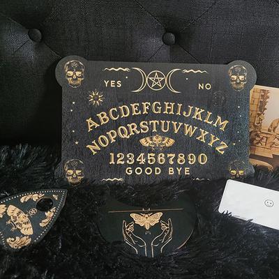 Ahşap Kehanet Sarkaç Tahtası Kazınmış Sihirli Tahta Ouija Tahtası Metafizik