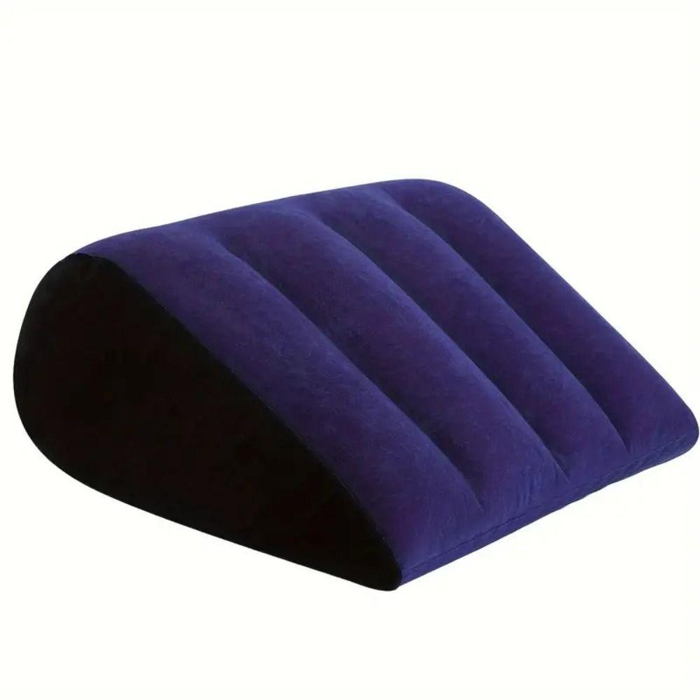 1PC New PVC Silicone Pillow Triangle Inflatable Magic Cushion Blue+Black Soft Triangle Pad Love Position