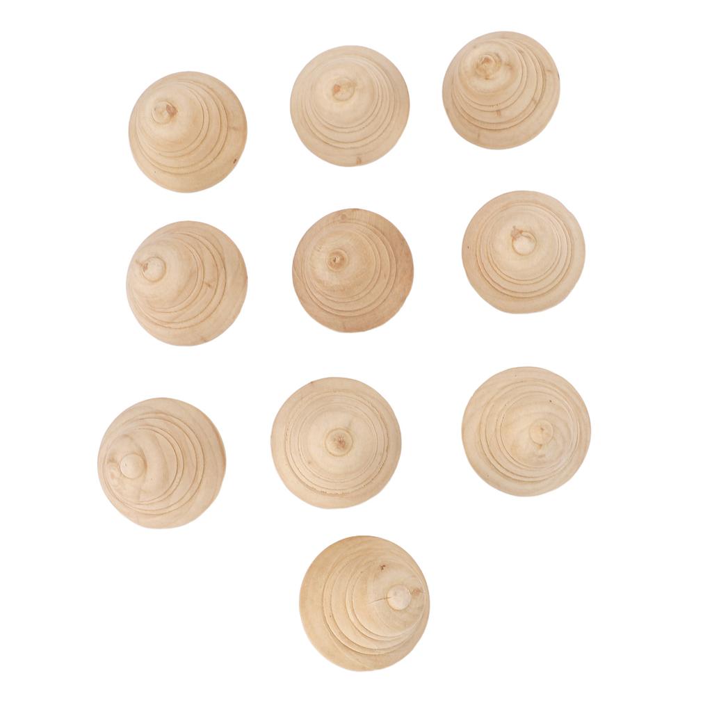 10 Buc. Decor Clopoțel din Lemn Gol Drăguț Neterminat Ornament Clopoțel de Crăciun cu Șnur de Agățat