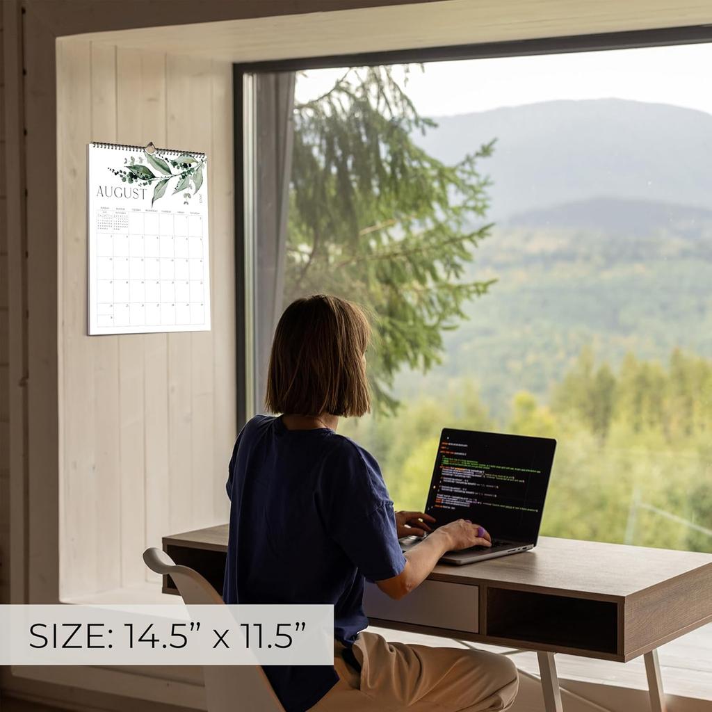 Aesthetic 2026 Wall Calendar - Runs Until December 2026 - The Perfect Large Modern Greenery Calendar Planner for Easy Organizing
