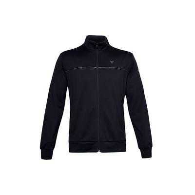 Project Rock Colorblock Stand Collar Knit Jacket Men Jackets Black 1357199-001