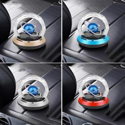 Solar Car Air Double Freshener Rotatable Planet Ring Fragrance Long Lasting Air Purifying