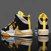New high-top non-slip shoes for men splicing fashion trend street youth students outdoor cushioning casual shoes