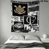 Corinthians Paulista Wall Tapestry Aesthetic Wall Hanging Printed Fabric Blanket Decorative Tapestries for Bedroom Living Room Home Decor