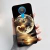 For Nokia 1.4 TA-1322 Trendy Black Phone Case For Nokia 6.2/Nokia 7.2 Lucky Koi Anti-Scratch Soft Shockproof Back Shell Cover